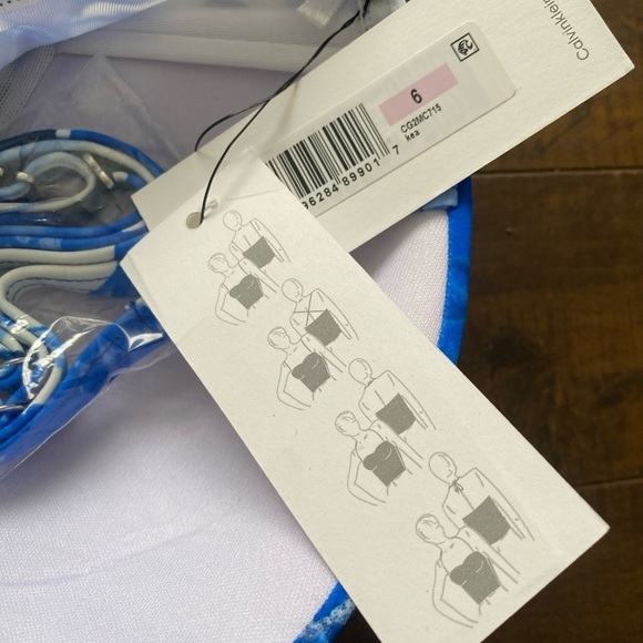 Calvin Klein blue and white one piece bathing suit - Picture 7 of 13